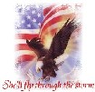 eagle & U S flag