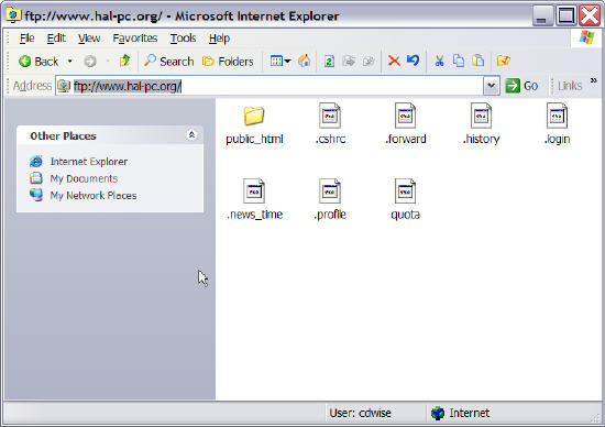 HALNet web space root